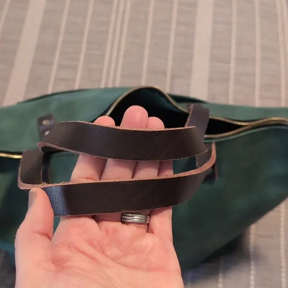 Portland Leather Oversized Zipper Tote - Surf - Picture 6 of 7